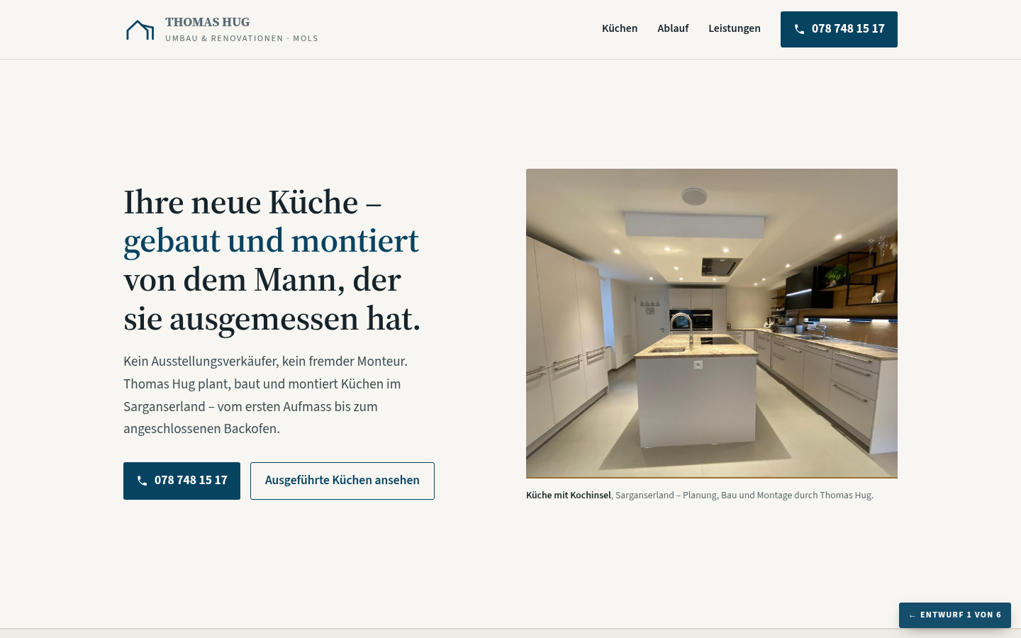 Entwurf 1: Handwerk