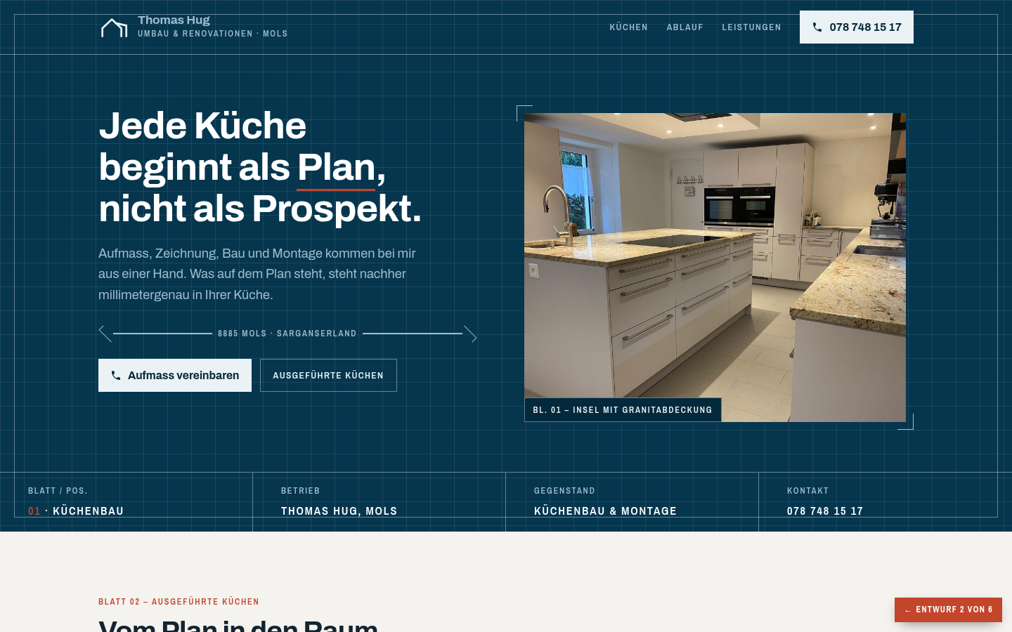 Entwurf 2: Werkplan